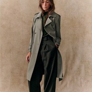 Sezane Scott Trench Coat - Khaki size 38